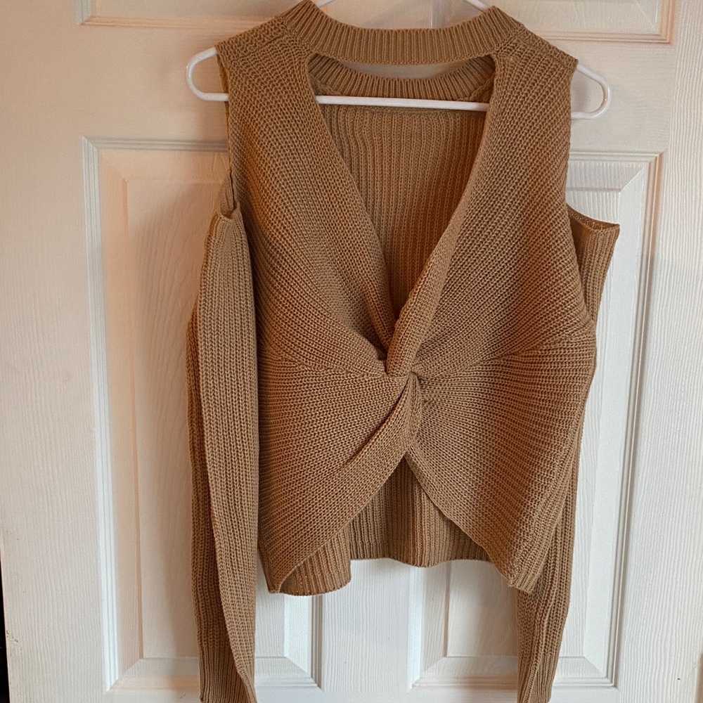 Women's Tan Sweater Vest